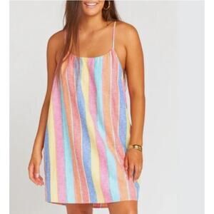 Show Me Your Mumu Carlotta Mini Dress Linen Rayon Blend Sz XS